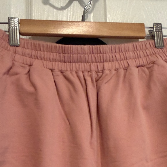 Blush Pink Cotton Lounge Set - Top & Shorts with Pockets - Picture 4 of 11